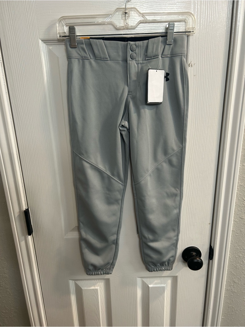 Under Armour Baseball Pants Youth Gray black logo size small new with tags